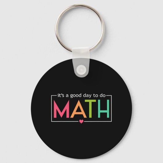 数学テストの日を行うには良い日Math Teacheをテスト キーホルダー (正面)