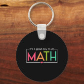 数学テストの日を行うには良い日Math Teacheをテスト キーホルダー (正面)