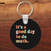 数学テストの日を行うには良い日Math Teacheをテスト キーホルダー (正面)