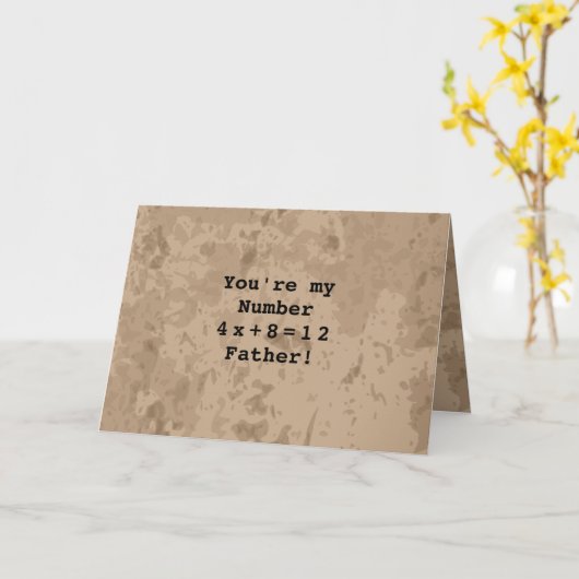 数学ハおもしろいッピーファーザーズデイ代数方程式 カード (黄色い花)