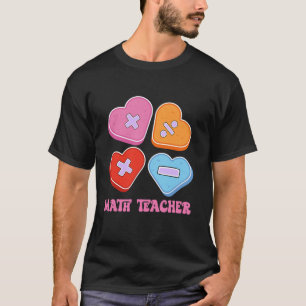 数学ハートキャンディハッピーヴァレンティーンズデイおもしろい数学 Tシャツ