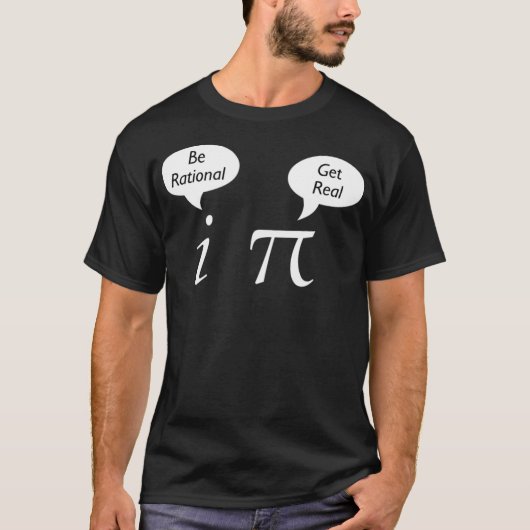 数学パイジョークおもしろい数学先生ギフト Tシャツ (正面)