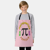 数学パイ物理スポーツ エプロン (着用した状態)