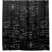 数学パターンサイエンススクールスケッチスケッチma シャワーカーテン (正面)