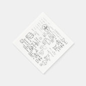 数学パターンサイエンススクールスケッチスケッチma スタンダードカクテルナプキン (角)