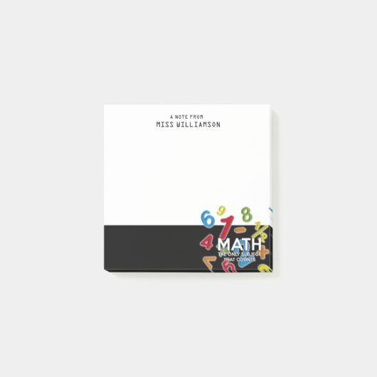 数学パーソナライズされた名先生 ポストイット (正面)
