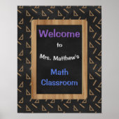 数学パーソナライズされた教室のポスターと追跡者 ポスター (正面)