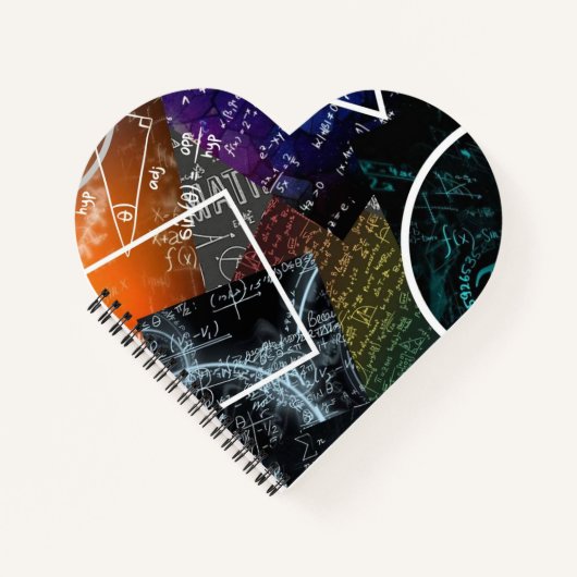 数学フォーミュラハートスパイラルノート ノートブック (正面)