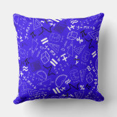 数学ブルーで自分の問題を解おもしろい決する クッション (裏面)