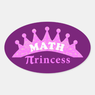 数学プリンセス 楕円形シール