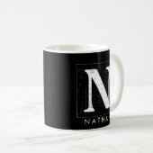 数学モノグラム – レターNコーヒーマグ コーヒーマグカップ (正面右)