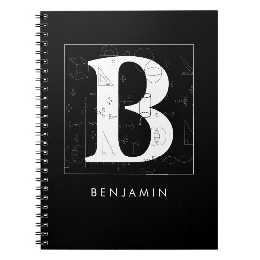 数学モノグラム – 文字B ノートブック (正面)
