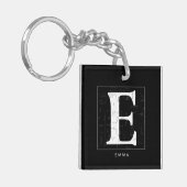 数学モノグラム – 文字E キーホルダー (正面左)