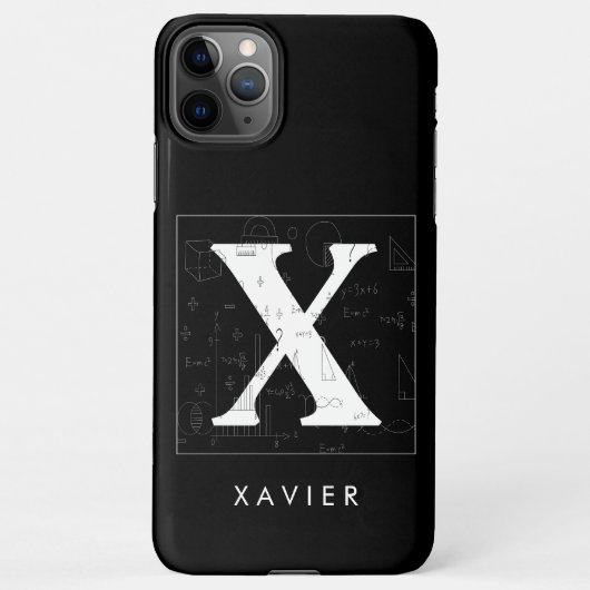 数学モノグラム – Xavier iPhoneケース (裏面)