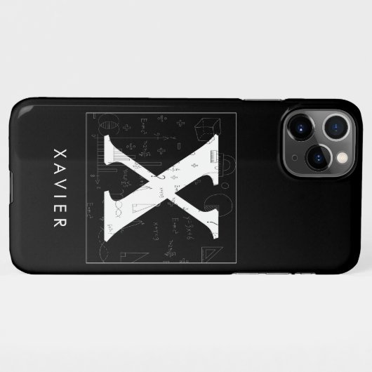 数学モノグラム – Xavier iPhoneケース (裏面横)