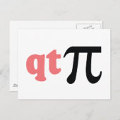 数学ユーモア – かわいいティーPi ポストカード (正面/裏面)