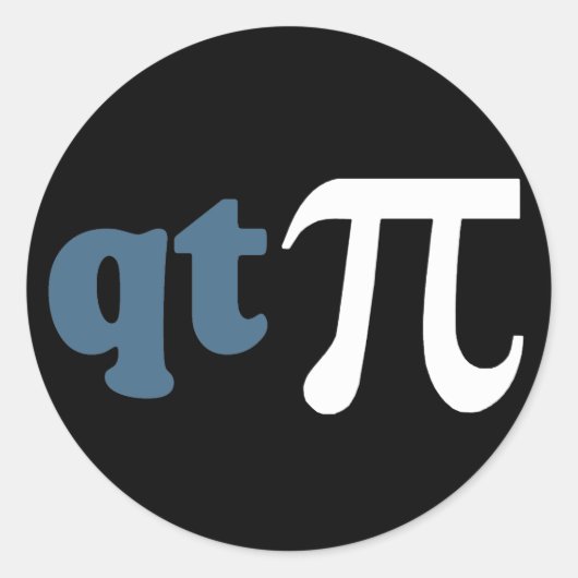 数学ユーモア – かわいいティーPi ラウンドシール (正面)
