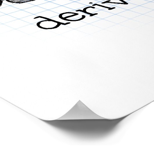 数学ユーモア – 微積分の導出不機嫌 ポスター (角)