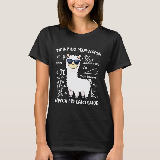 数学ラマ Tシャツ (正面)