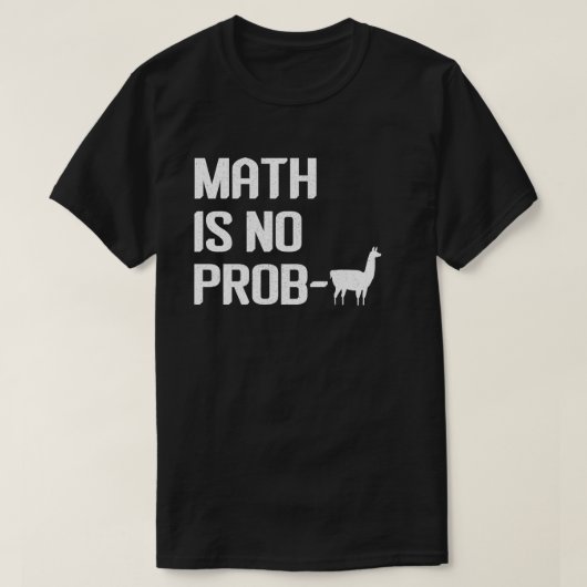 数学ラマTシャツ 数学は問題ない ラマ Tシャツ (デザイン正面)