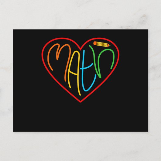 数学ラヴハート数学先生学生 ポストカード (正面)