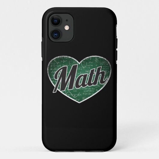 数学レトロハートBlackboard Love Case-Mate iPhoneケース (裏面)