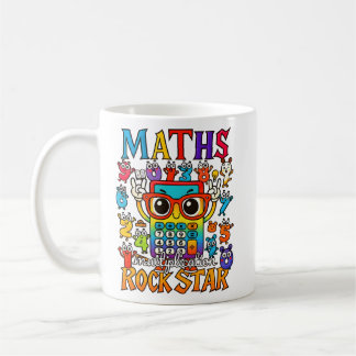 数学ロックスターカジュアル電卓マグ コーヒーマグカップ