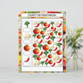 数学ワークシートは、野菜と果物の子供を数える (スタンド正面)