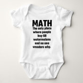 数学人々が60スイカを買う唯一の場所 ベビーボディスーツ (正面)