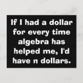 数学代数はがき ポストカード (正面)
