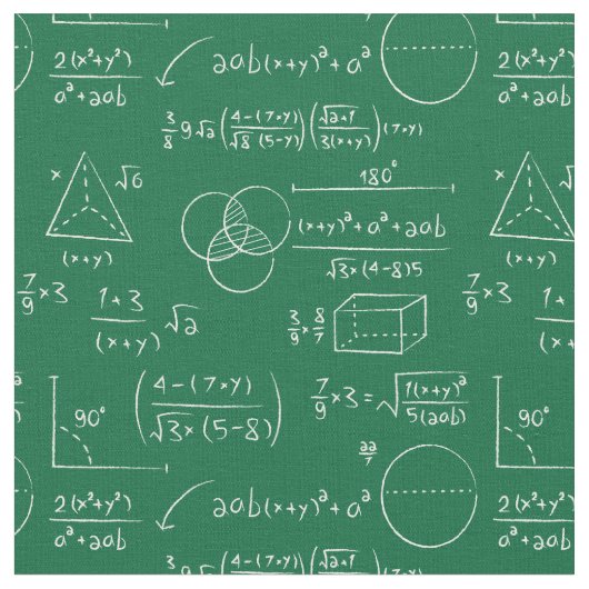 数学代数方程式 ファブリック (クローズアップ)