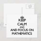 数学保に集中して落ち着く ポストカード (正面/裏面)