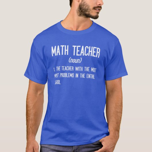 数学先生おもしろい定義パイ日数学先生' Tシャツ (正面)