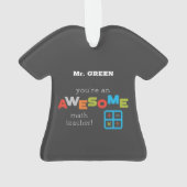 数学先生の感謝の日素晴らし, オーナメント (裏面)