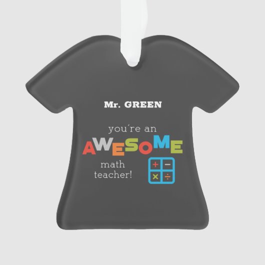 数学先生の感謝の日素晴らし, オーナメント (正面)