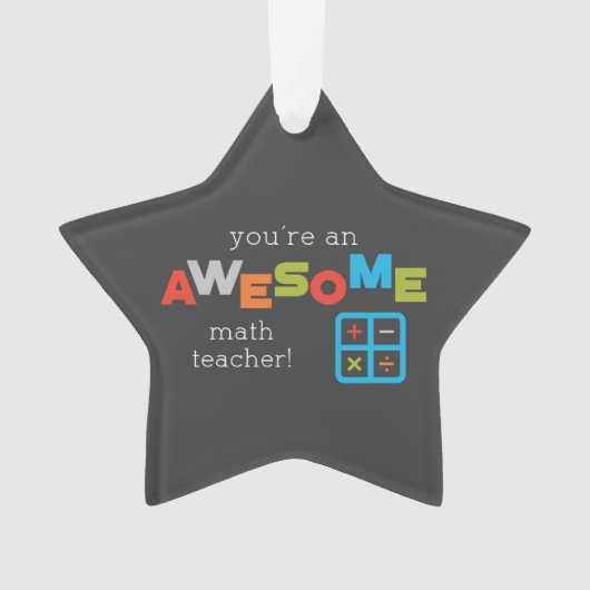 数学先生の感謝の日素晴らし, オーナメント (正面)