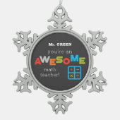 数学先生の感謝の日素晴らし, スノーフレークピューターオーナメント (正面)