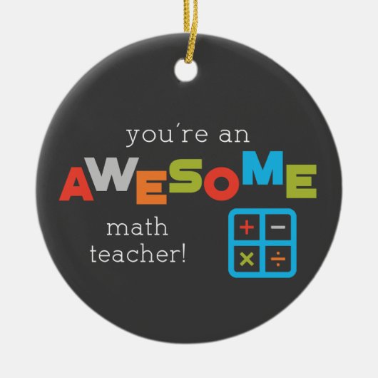 数学先生の感謝の日素晴らし, セラミックオーナメント (正面)