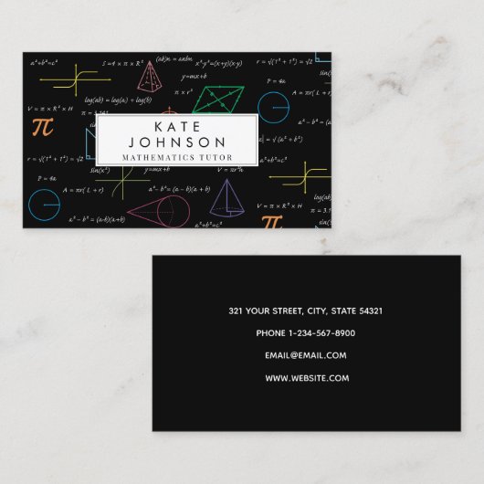 数学先生の数式Math Formula 名刺 (正面/裏面)