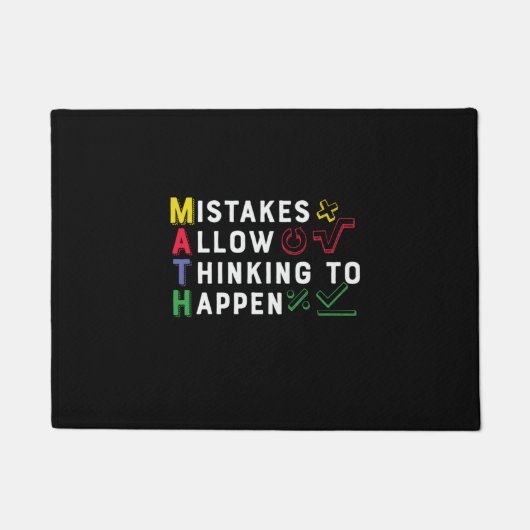 数学先生の計算の許可 ドアマット (正面)