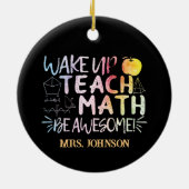 数学先生の評価 – 素晴らし Be セラミックオーナメント (裏面)