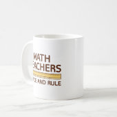 数学先生の除算と規則 コーヒーマグカップ (正面左)