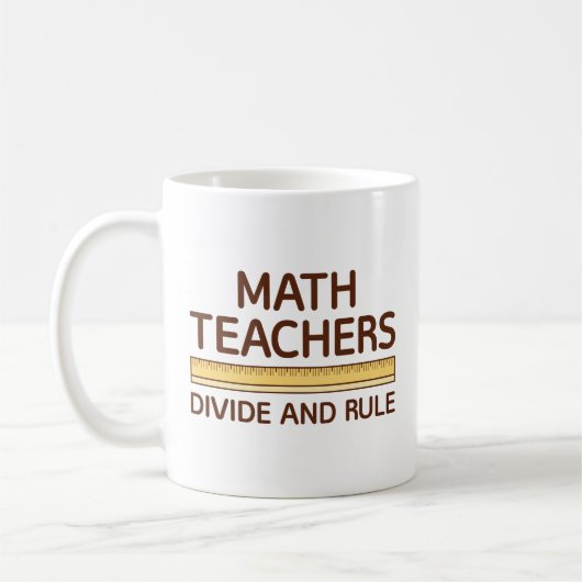 数学先生の除算と規則 コーヒーマグカップ (左)