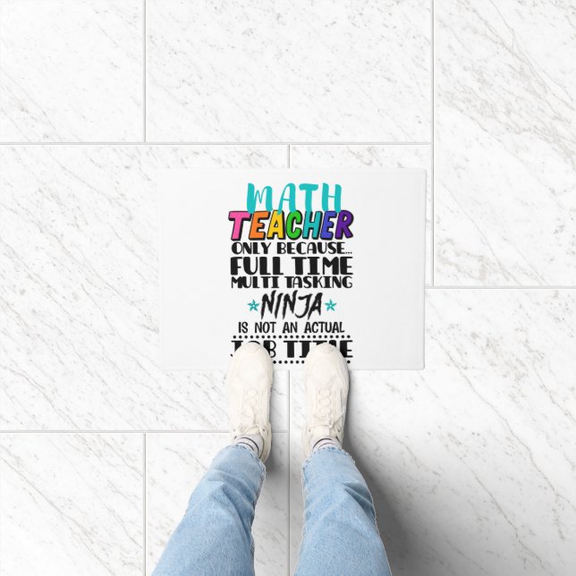 数学先生はフルタイムのタスク数々の処理のみ ドアマット (室内)