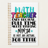 数学先生はフルタイムのタスク数々の処理のみ プランナー手帳 (正面)