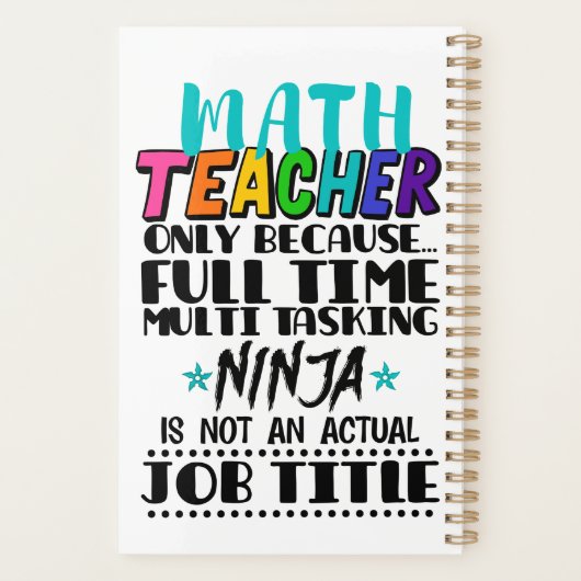 数学先生はフルタイムのタスク数々の処理のみ プランナー手帳 (裏面)