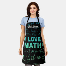 数学先生または数学教授と学生 エプロン