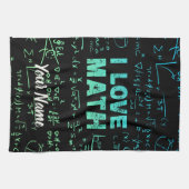 数学先生または数学教授と学生 キッチンタオル (横)