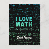 数学先生または数学教授と学生 シーズンポストカード (正面)