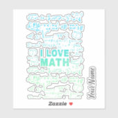 数学先生または数学教授と学生 シール (シート)